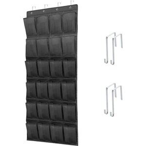 Over Door Shoe Organizer 24 Pockets Hanging Closet Storage Holder for Men Women